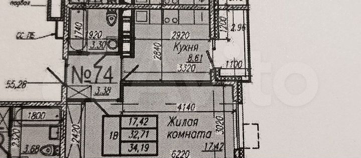 Квартира-студия, 34,2 м², 10/18 эт.
