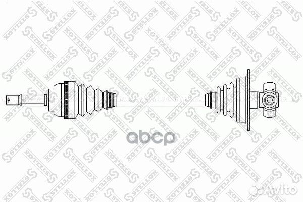 158 1050-SX привод левый 655mm ABS, 22318 Rena