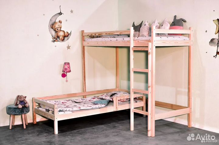 Кровать-чердак из массива сосны, изготовитель