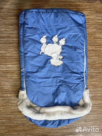 Меховой зимний конверт для новорожденных