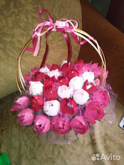 Цветы с конфетами подарки