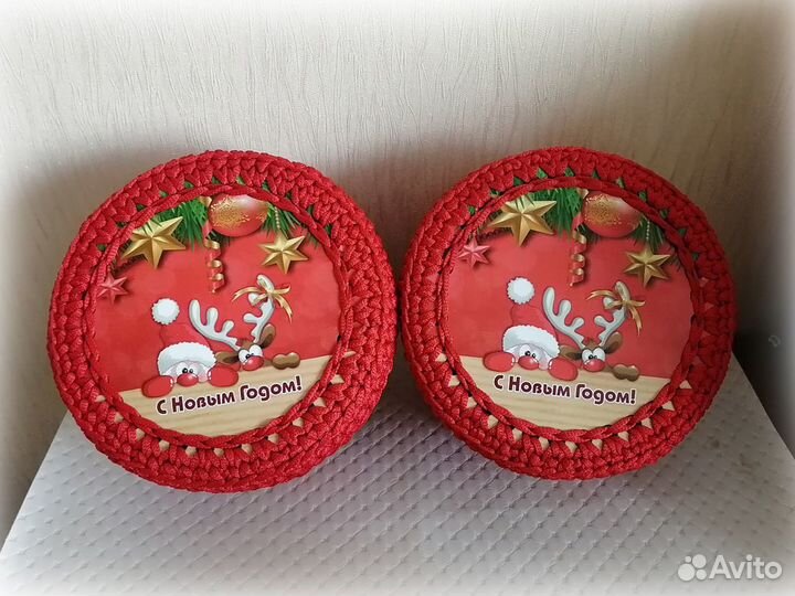 Интерьерная корзина из полиэфирного шнура