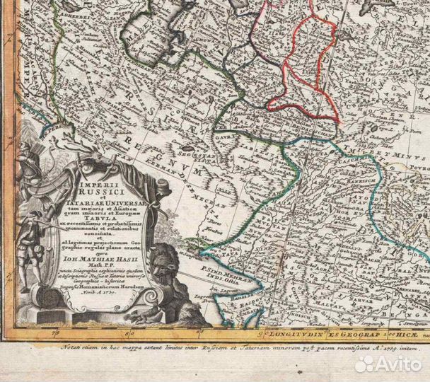 Карта России и Тартарии при Анне Иоанновне, 1739