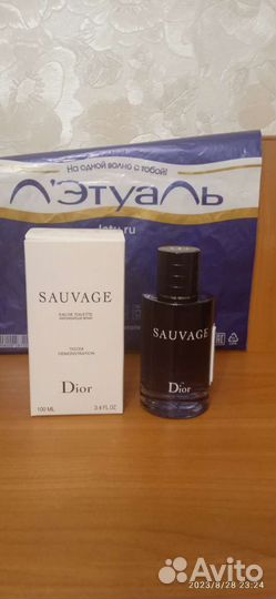 Духи мужские dior sauvage тестер