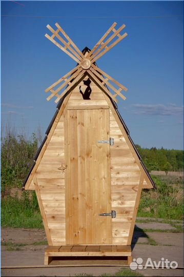 Дачный туалет деревянный ELE1007