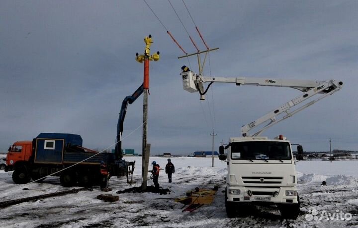 Установка столбов монтаж опор лэп от 10 штук