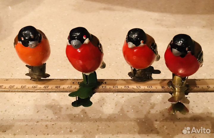 Елочная игрушка СССР снегирь