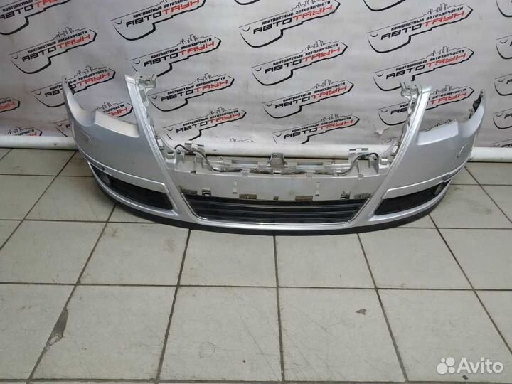Бампер volkswagen passat 3C2 3C5 B6 передний сереб
