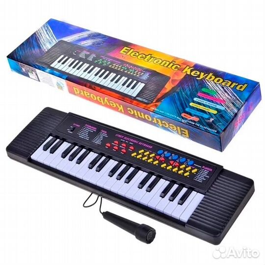 Детский синтезатор с микрофоном 43 клавиши