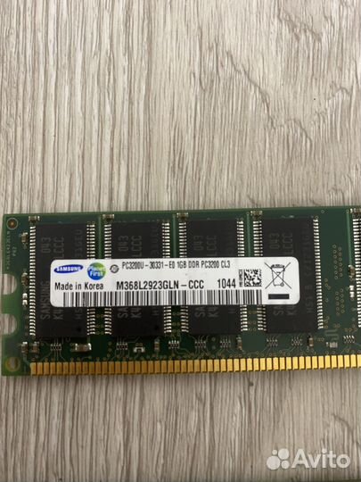 Оперативная память ddr dimm samsung 1Gb