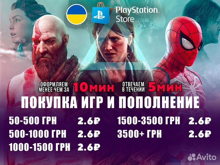 Карты пополнения psn Турция Украина PS4 PS5