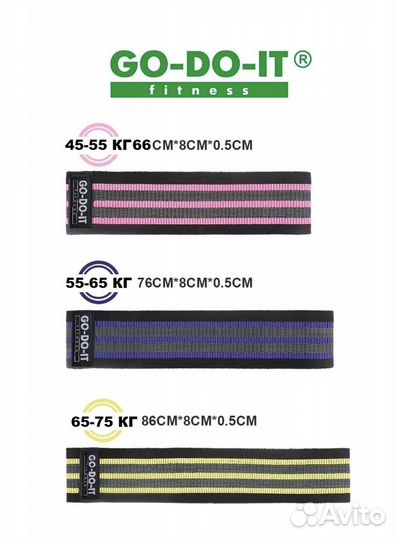 Резинки фитнес 3 шт