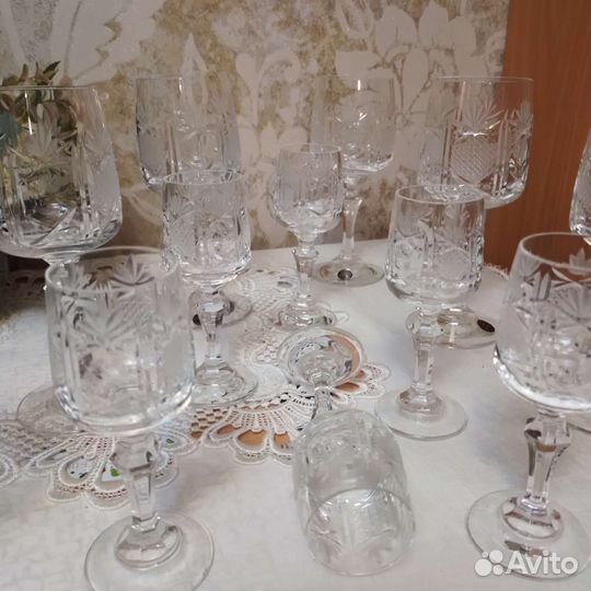 Хрусталь Югославия Фужеры. Винтаж