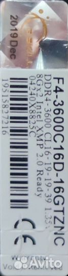 Озу G.Skill Trident Z Neo DDR4-3600 CL16 2x8