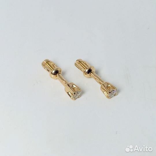 Золотые серьги с бриллиантами