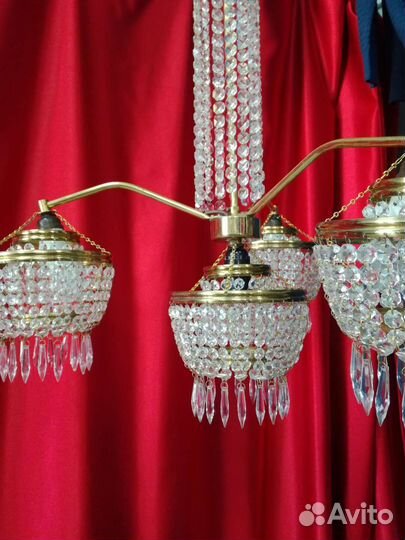 Люстра хрустальная Чехословакия СССР