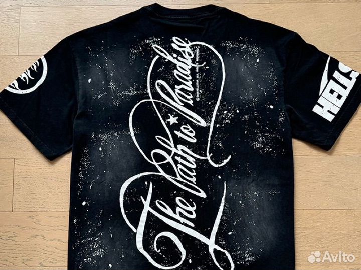 Футболка Hellstar черная оверсайз хлопковая