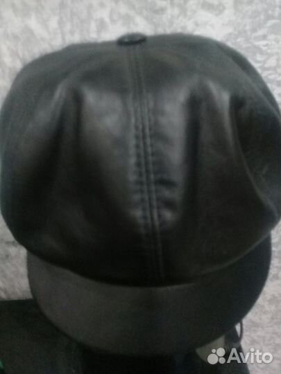 Кепка женская натуральная кожа