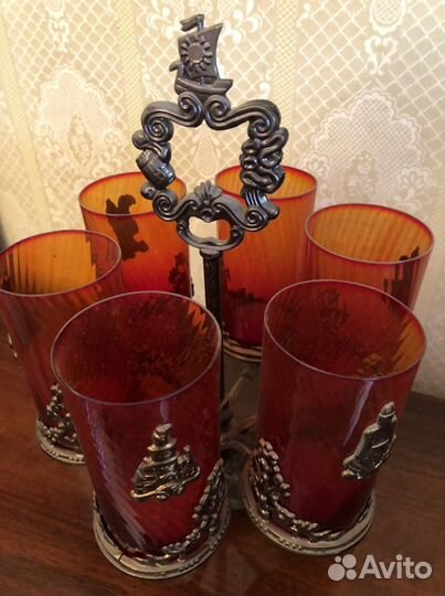 Стаканы винтаж СССР Сказки Пушкина