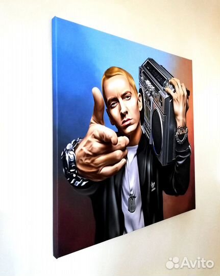 Картина печать на холсте 50*50 эминем