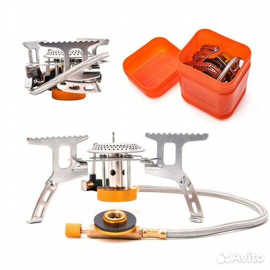 Набор посуды для кемпинга и газовая плита