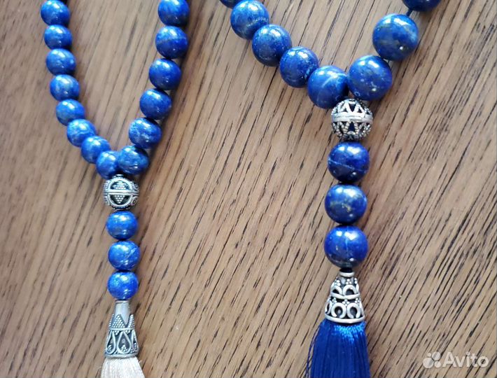 Четки из лазурита на серебре