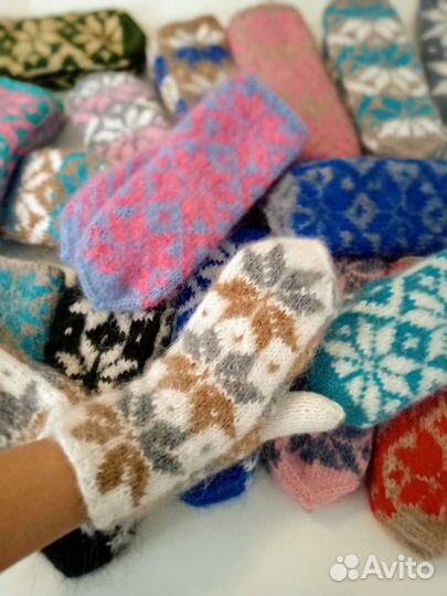 Варежки, носки из козьего пуха