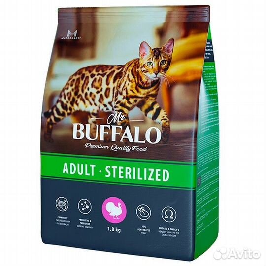 Корм для кошек Mr.Buffalo c индейкой