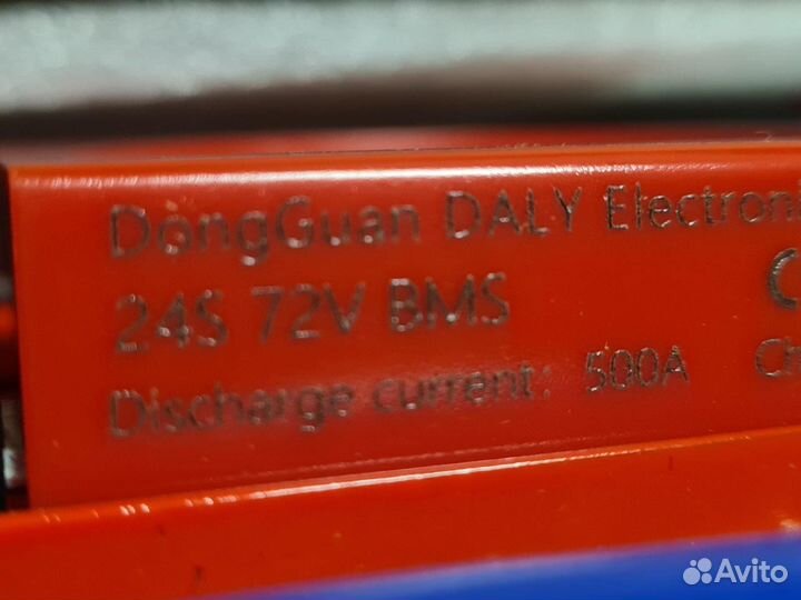 Плата контроля BMS lifepo4 24S 72V 500A Fan