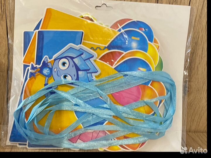 Гирлянда с Днем рождения Фиксики и Микки Маус