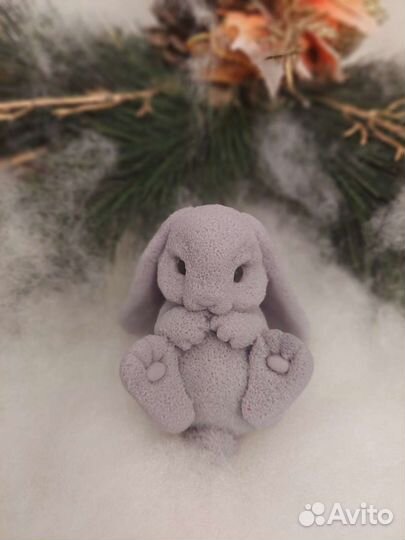 Мыло ручной работы кролик Абрикосик