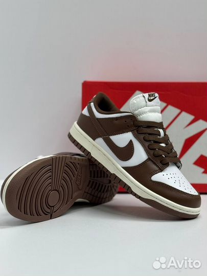 Кроссовки Nike dunk коричневые 1