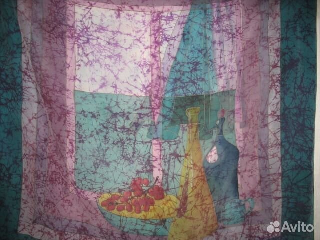 Штора-панно в технике батик