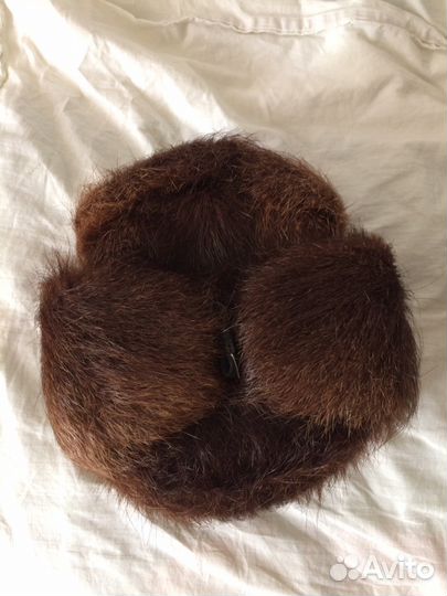 Нутриевая мужская шапка-ушанка (Размер 57-58)