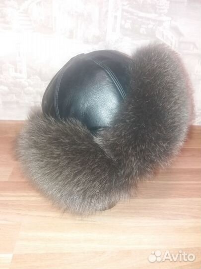 Шапка-ушанка натур.мех, натур.кожа