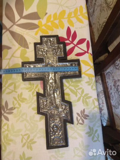 Серебряный крест икона