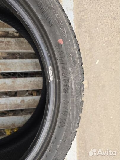 Шины зимние разноширокие