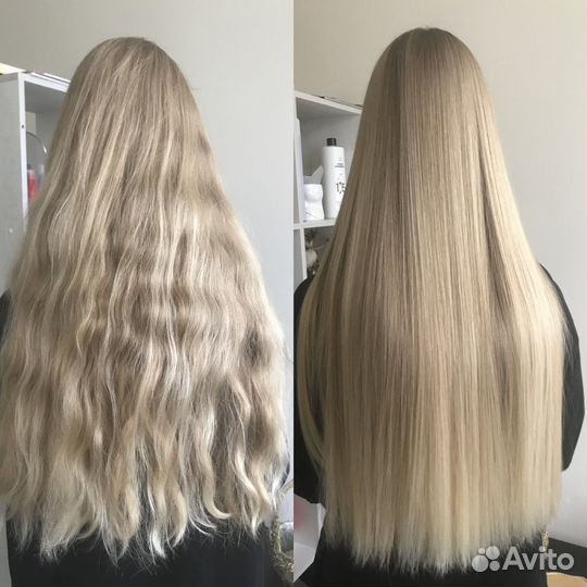 Кератиновое выпрямление волос