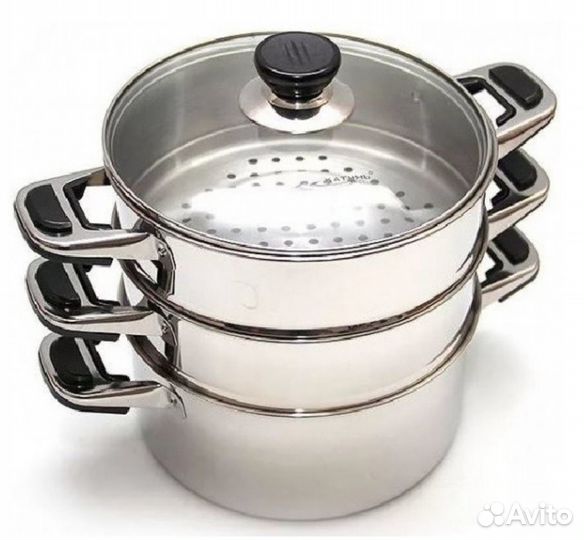 Мантоварка нержавейка Алтын 26см, 2 сетки