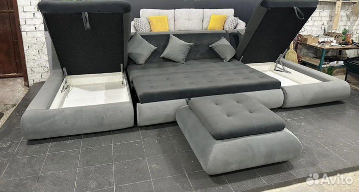 Диван с оттоманкой