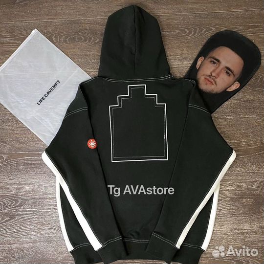Худи Cav Empt черный с принтом новый
