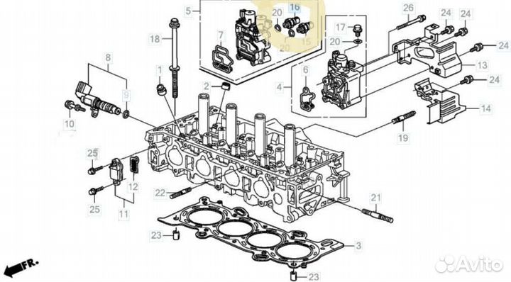 Датчик давления масла vtec Honda 37250-PRB-A01