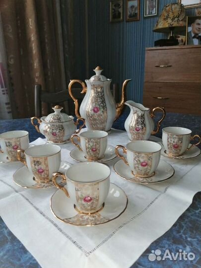 Сервиз кофейный. Великолепный фарфор. Чехия