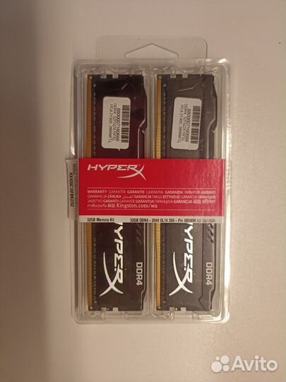 Оперативка HyperX fury Black DDR4 32Gb