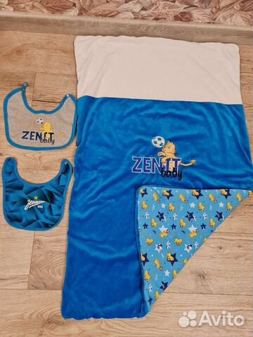 Детский плед фк Зенит + слюнявчик