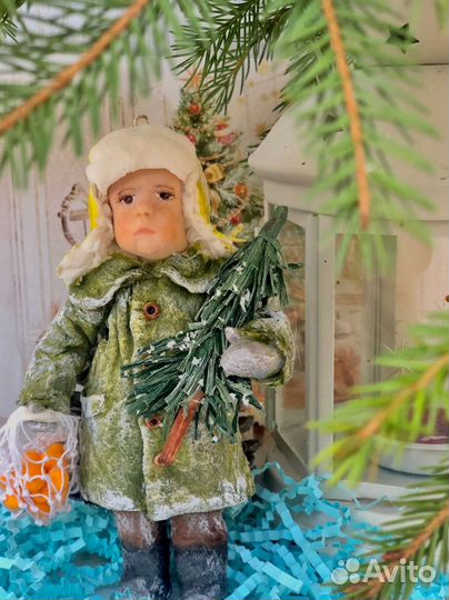 Ватные елочные игрушки новые