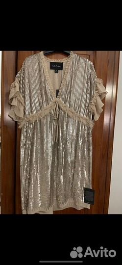 Вечернее платье needle&thread золотое