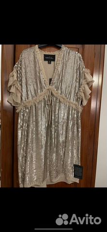 Вечернее платье needle&thread золотое