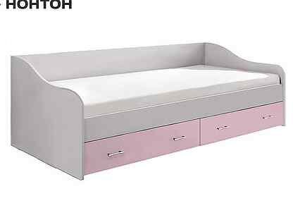 Кровать Вега fashion белый / розовый