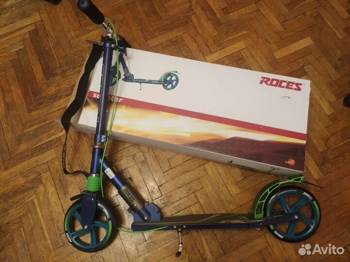 Самокат взрослый складной + замок + чехол